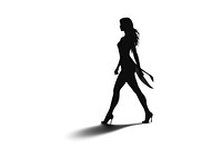 Human walking silhouette adult woman. AI generated Image by rawpixel.