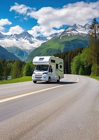 Motorhome camper van RV road trip.  