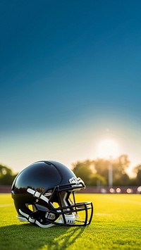 Football helmet stadium sports. 