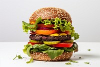 Burger vegetable food hamburger. AI generated Image by rawpixel.