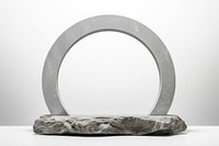 Circle gray rock podium stand sculpture arch architecture. AI generated Image by rawpixel.