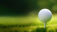 photo of a close up the golf ball on tee pegs ready to play, light green, natural light. AI generated Image by rawpixel.