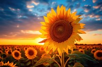 Sunflower landscape outdoors nature. 