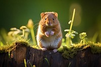 EASTERN MEADOW VOLES hamster animal rodent. AI generated Image by rawpixel.
