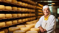 Cheese production adult food man. AI generated Image by rawpixel.