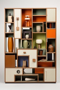 Cupboard furniture shelf arrangement. AI generated Image by rawpixel.