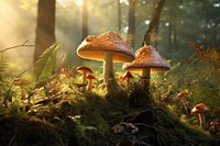 Mushroom empty meadow fungus agaric plant. AI generated Image by rawpixel.