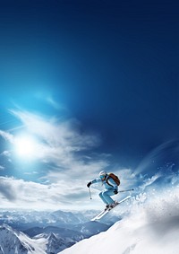 Skiing sports recreation outdoors. 