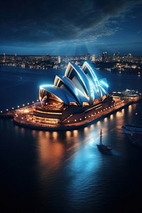Landmark opera sydney opera house transportation. AI generated Image by rawpixel.