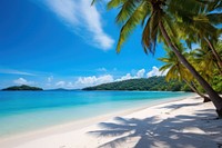 Paradise beach landscape outdoors nature. AI generated Image by rawpixel.