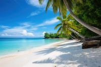 Paradise beach landscape outdoors horizon. AI generated Image by rawpixel.