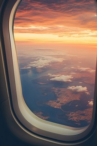 World map airplane window aircraft. AI generated Image by rawpixel.