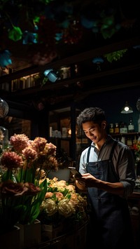 Flower shopping market adult. 