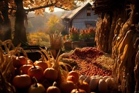 Autumn vegetable outdoors pumpkin. 