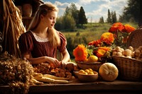 Autumn bread food thanksgiving. AI generated Image by rawpixel.