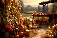 Autumn vegetable outdoors pumpkin. 