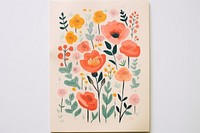 Spring flower frame art painting paper. AI generated Image by rawpixel.