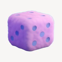 Purple fuzzy dice illustration