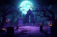 Halloween background night outdoors cartoon