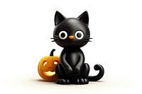 Halloween black cat halloween holiday cartoon. AI generated Image by rawpixel.