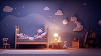 Room bed furniture nursery. AI generated Image by rawpixel.