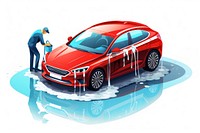 Washing a car vehicle drawing wheel. AI generated Image by rawpixel.