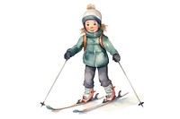 Skiing recreation footwear sports. AI generated Image by rawpixel.