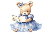 Reading cute book baby. 