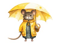 Umbrella cartoon mammal animal. 