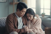 Asia young people stress adult woman love. 