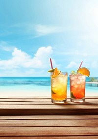 Summer cocktail drinks. AI generated Image by rawpixel.