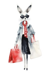 Shopping handbag fashion cartoon. 