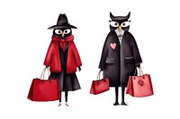 Handbag fashion cartoon white background. 