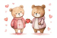 Couple cartoon cute bear. 