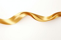 Ribbin gold  white background. 