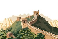 Great Wall Of China wall fortification architecture. AI generated Image by rawpixel.