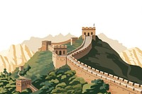 Great Wall Of China wall fortification architecture. 