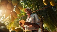 Adult agriculture sunlight standing.  