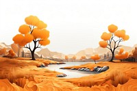 Autumn landscape outdoors nature desert. AI generated Image by rawpixel.