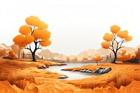 Autumn landscape outdoors nature desert. 