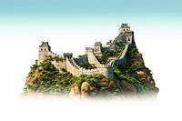 Great Wall Of China architecture building castle. AI generated Image by rawpixel.