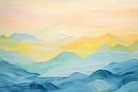 Oil painting landscape mountain nature. AI generated Image by rawpixel.