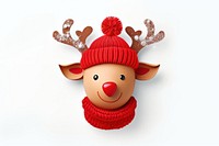 Reindeer christmas smiling cartoon. 