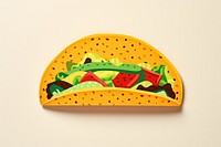 Taco food representation creativity. 