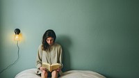 Woman reading book. 