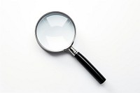 Magnifying glass white background circle shape. AI generated Image by rawpixel.