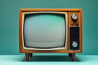 Retro TV screen mockup, home appliance psd