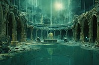Underworld gnosis underwater spirituality architecture. AI generated Image by rawpixel.