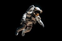 Astronaut space black background protection. AI generated Image by rawpixel.