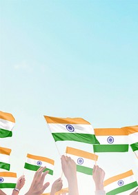 Flag of India blue background